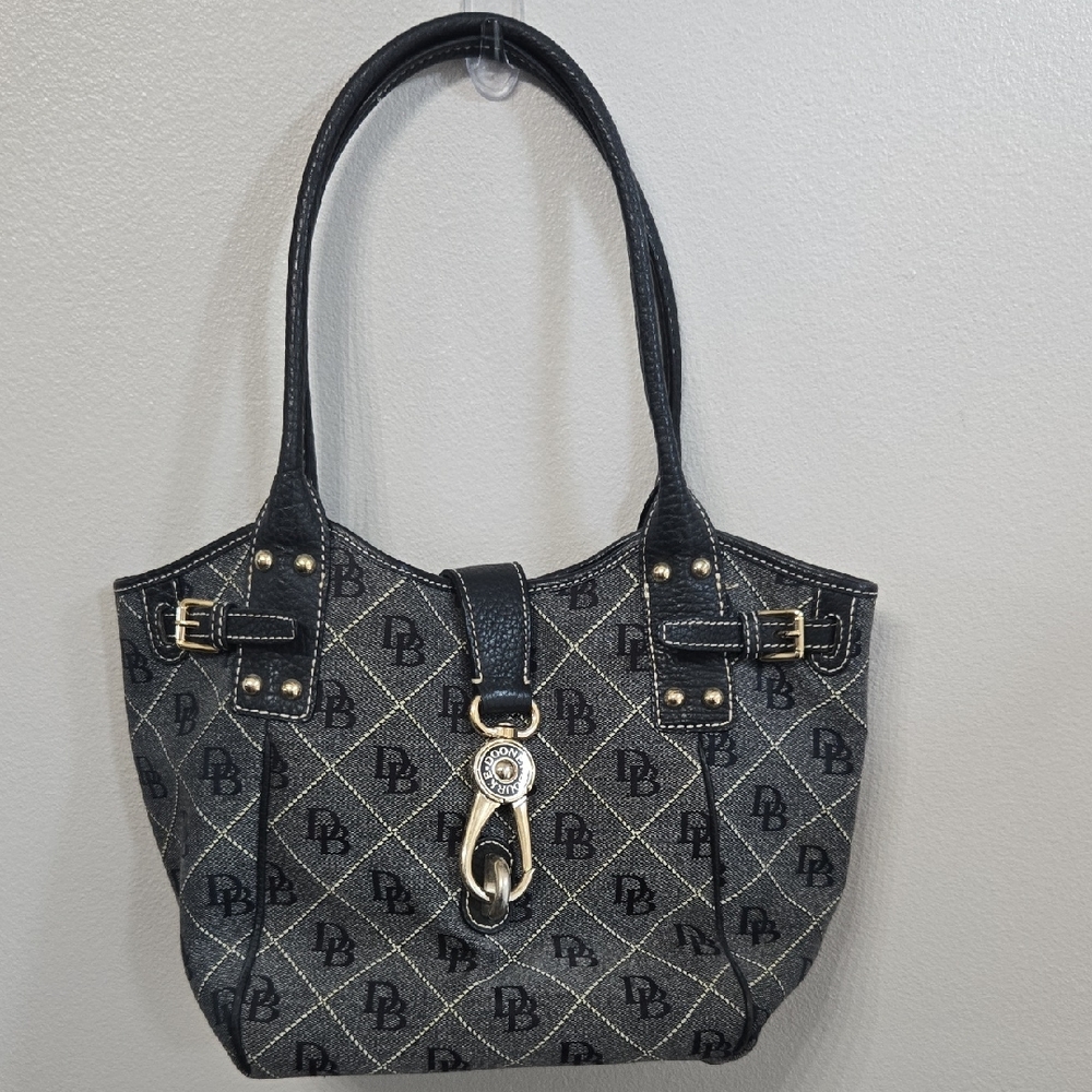Dooney & Bourke Black and Gray Shoulder Bag